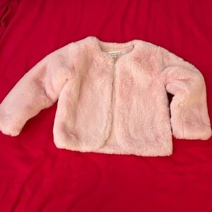 Baby pink fur toddler coat 18-34mo. 20-30lbs